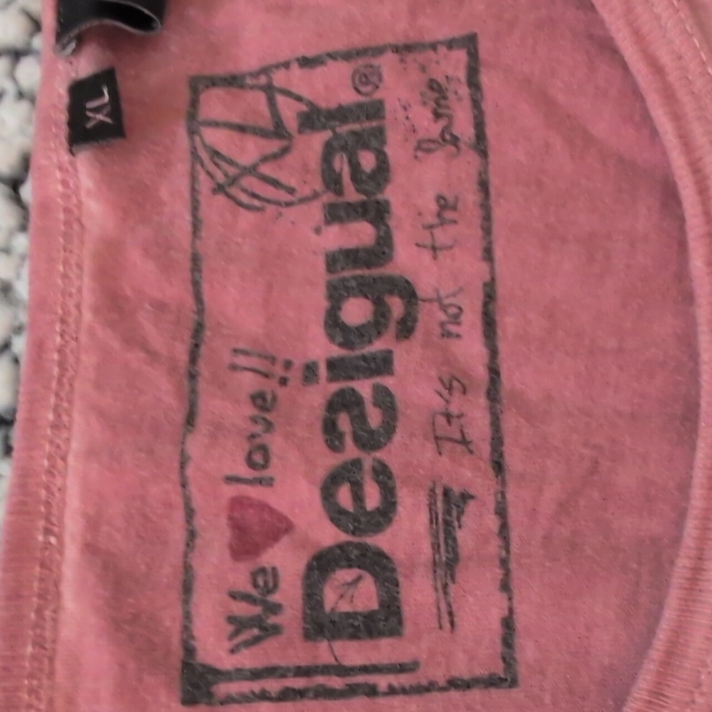 Desigual | Pink and Purple Graphic Tee - Picture 10 of 13
